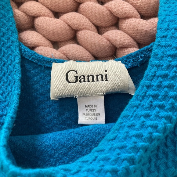 Ganni Teal Peplum Tank - Picture 4 of 4